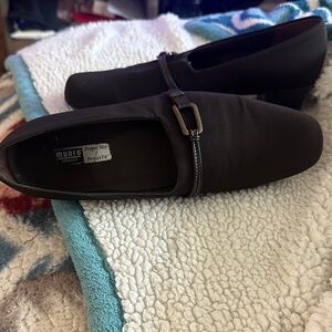 Munro Brown Womans Loafers with Buckle Detail
